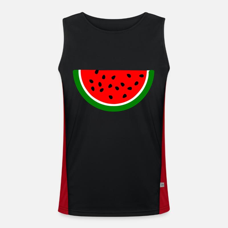 Wassermelone Melone Funktionelles Kontrast-Tank Top für Männer 