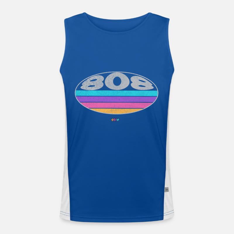 808 Analog SYNTHESIZER Drum Machine Funktionelles Kontrast-Tank Top für Männer 