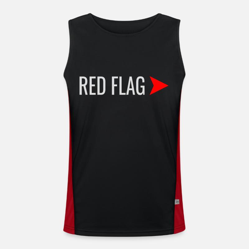 RED FLAG Beziehungszeichen Funktionelles Kontrast-Tank Top für Männer 