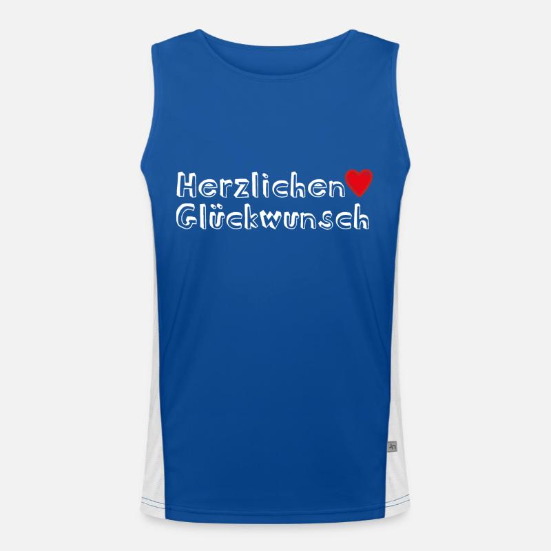 Herzlichen Glückwunsch Geschenkidee Funktionelles Kontrast-Tank Top für Männer 
