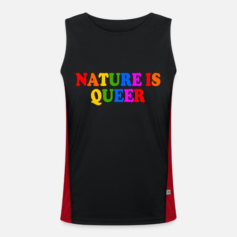 Nature is queer Men's Functional Contrast Tank Top 
