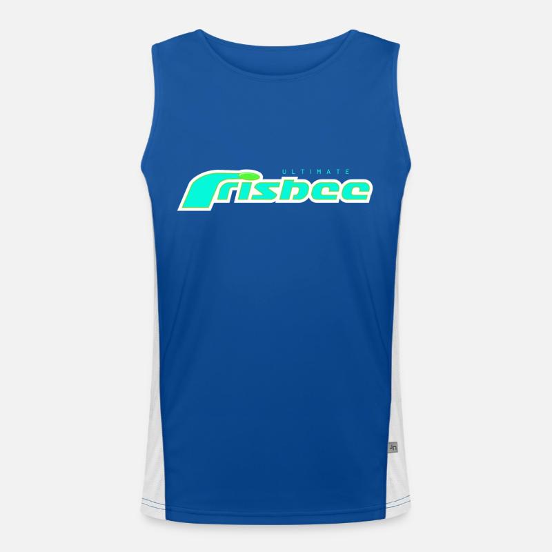 Ultimate Frisbee Turquoise Men's Functional Contrast Tank Top 