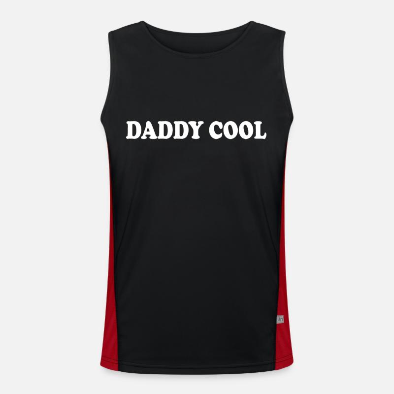 Daddy cool - Men's Functional Contrast Tank Top  - black/red