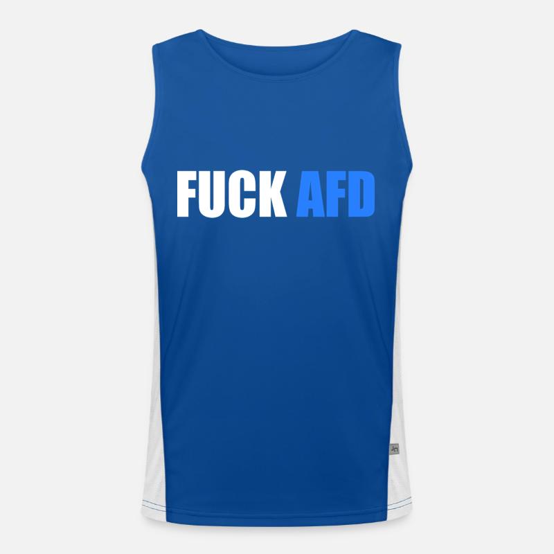 Fuck afd Funktionelles Kontrast-Tank Top für Männer 