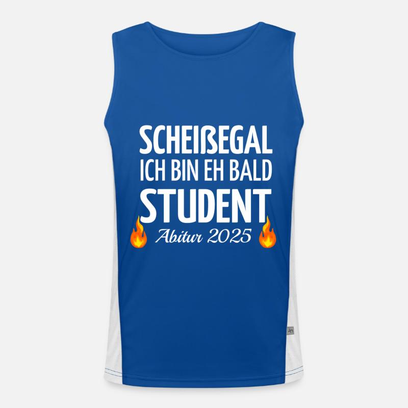 Scheißegal ich bin eh bald Student - Abitur 2025 Funktionelles Kontrast-Tank Top für Männer 