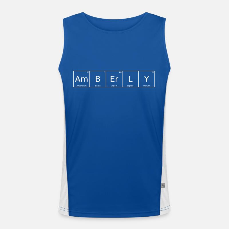 Amberly Name First Name Chemistry Periodic Table Element Men's Functional Contrast Tank Top 