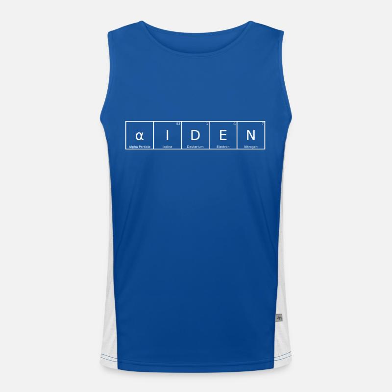Aiden Name First Name Chemistry Periodic Table Elements Men's Functional Contrast Tank Top 