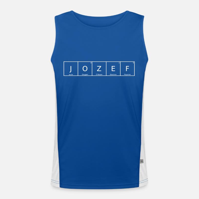 Jozef Surname First name Chemistry Periodic Table Elements Men's Functional Contrast Tank Top 