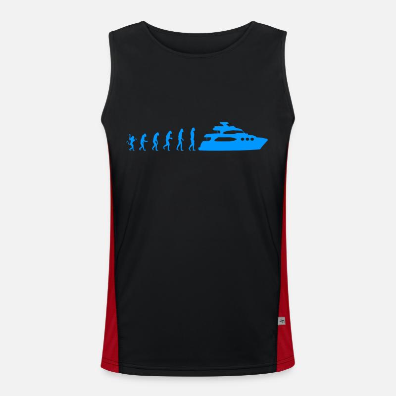 Boat Captain Evolution - Men's Functional Contrast Tank Top  - black/red