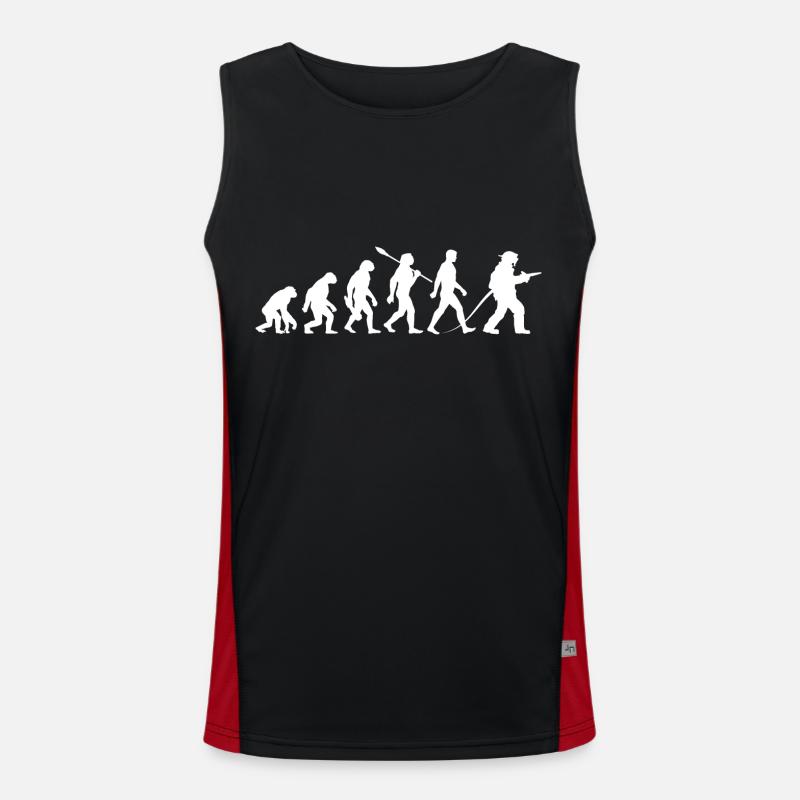 Evolution - Feuerwehr - Feuerwehrmann Funktionelles Kontrast-Tank Top für Männer 