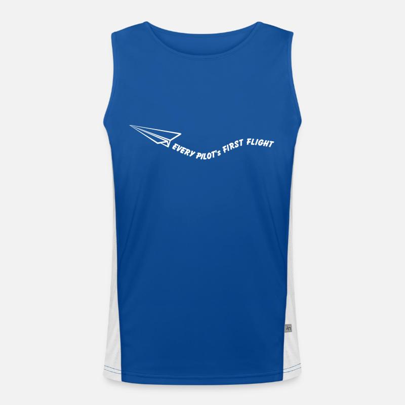 Der erste Flug jedes Piloten Funktionelles Kontrast-Tank Top für Männer 