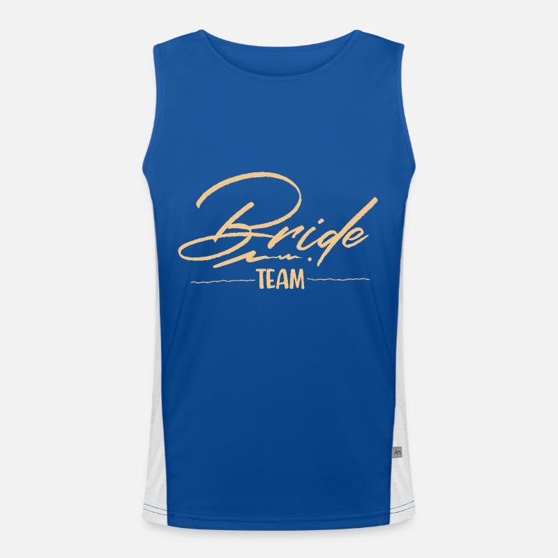 Team Bride Funktionelles Kontrast-Tank Top für Männer 