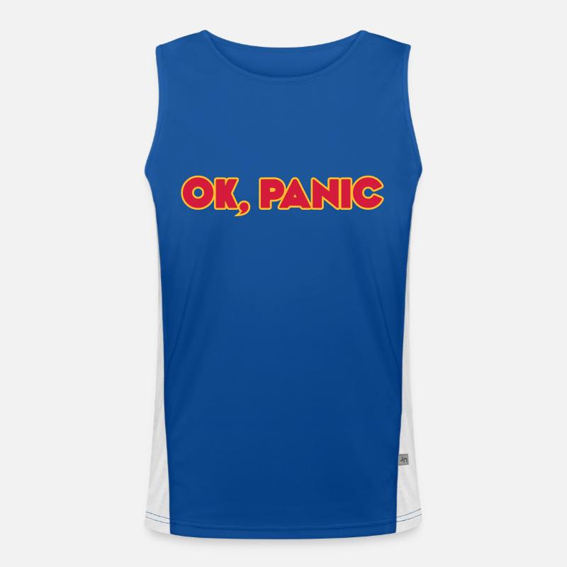 Ok, panic Men's Functional Contrast Tank Top 