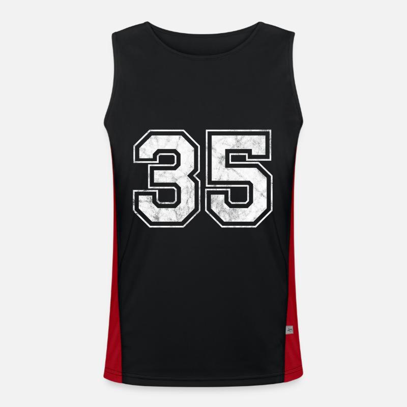 Number 35 Men's Functional Contrast Tank Top 