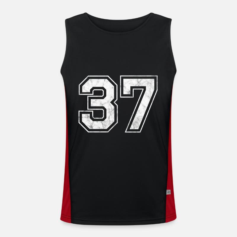 Number 37 Men's Functional Contrast Tank Top 