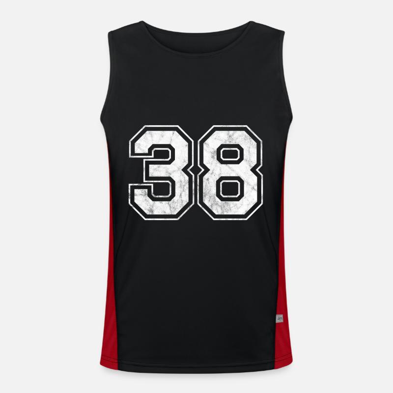 Number 38 Men's Functional Contrast Tank Top 
