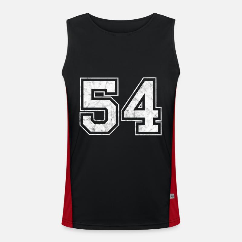 Number 54 Men's Functional Contrast Tank Top 