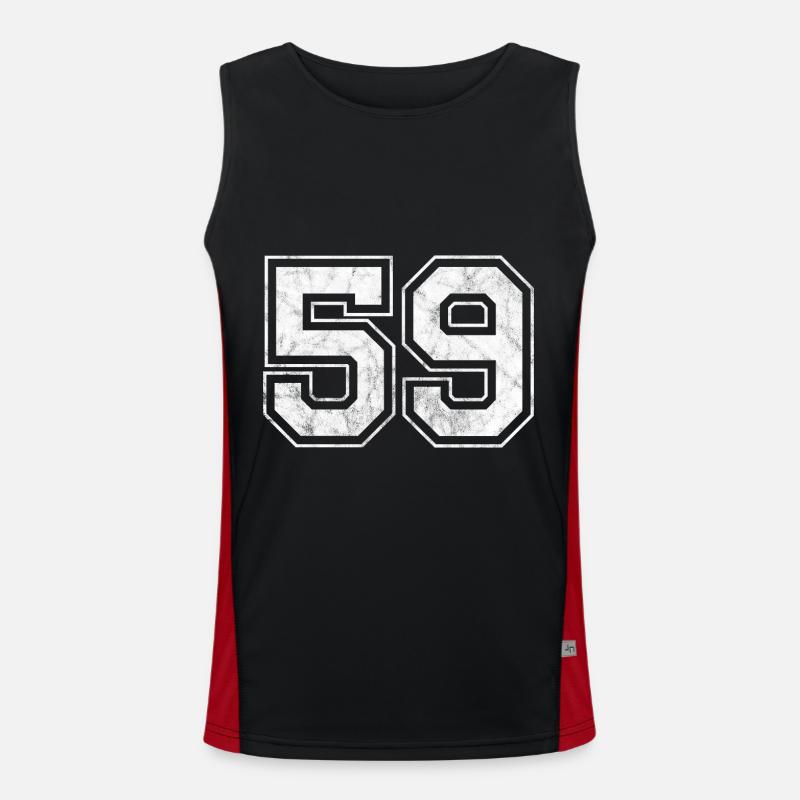 Number 59 Men's Functional Contrast Tank Top 