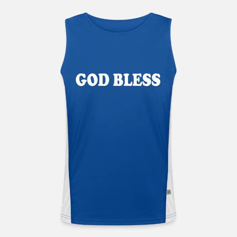 God bless Funktionelles Kontrast-Tank Top für Männer 