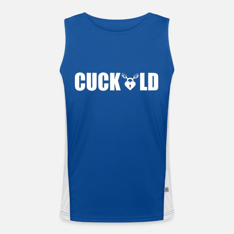 Cuckold Funktionelles Kontrast-Tank Top für Männer 