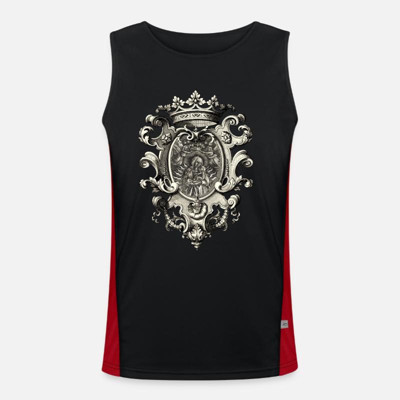 Hl.-Maria, Maria-Madonna mit Jesuskind Funktionelles Kontrast-Tank Top für Männer 