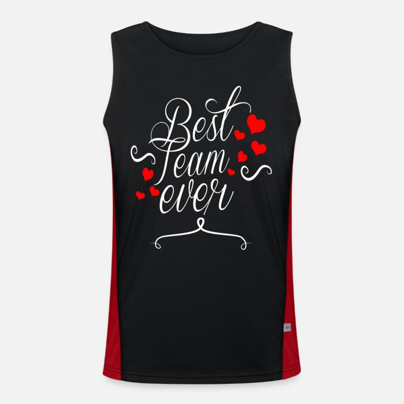 Best Team Ever - Men's Functional Contrast Tank Top  - black/red