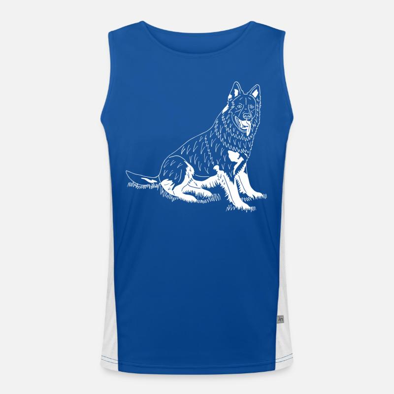 Altdeutscher Schäferhund Funktionelles Kontrast-Tank Top für Männer 