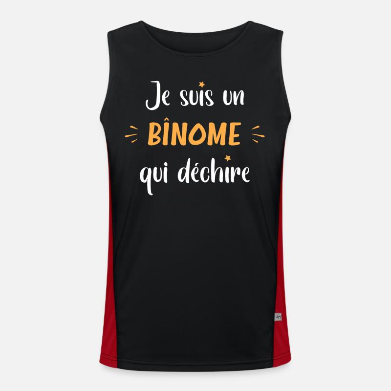 Je suis un binome qui déchire Débardeur respirant contrasté Homme 