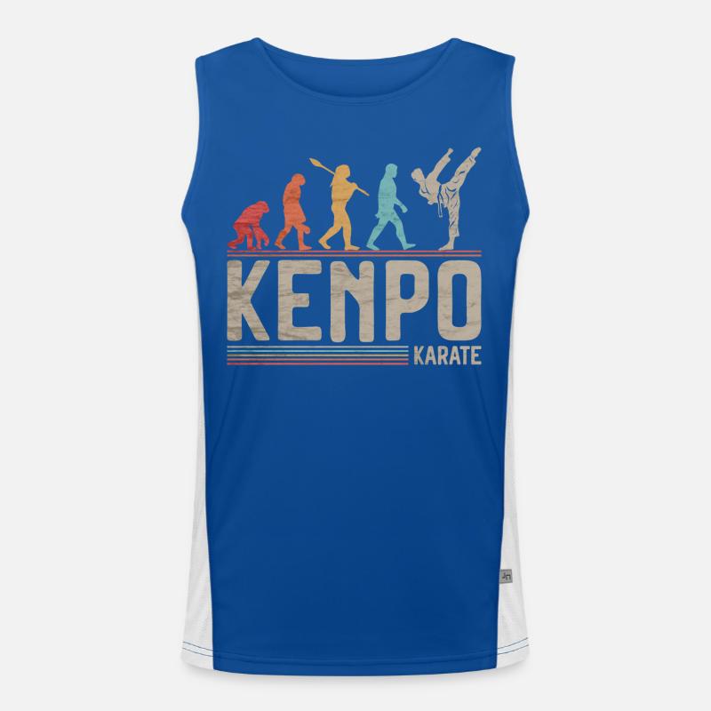 Kenpo Karate Evolution Funny Martial Arts Fighter Men's Functional Contrast Tank Top 