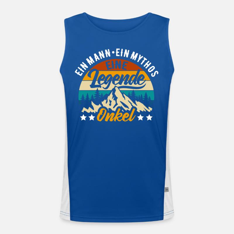 Mann, Mythos, Legende - Onkel Name eintragen Funktionelles Kontrast-Tank Top für Männer 