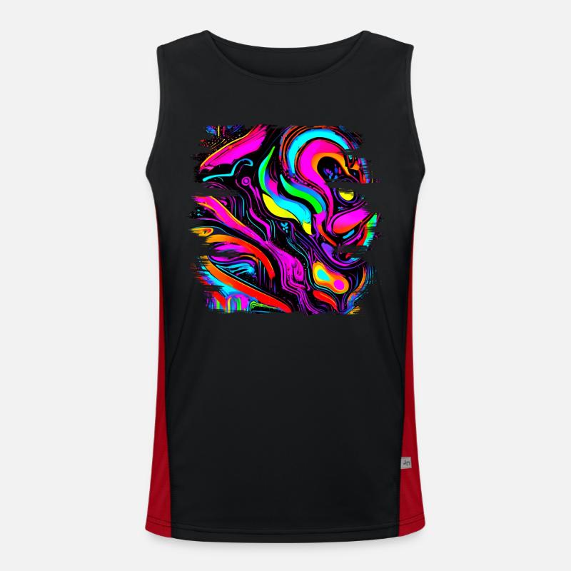 Neon Colors Colorful Creative Style Glow Men's Functional Contrast Tank Top 