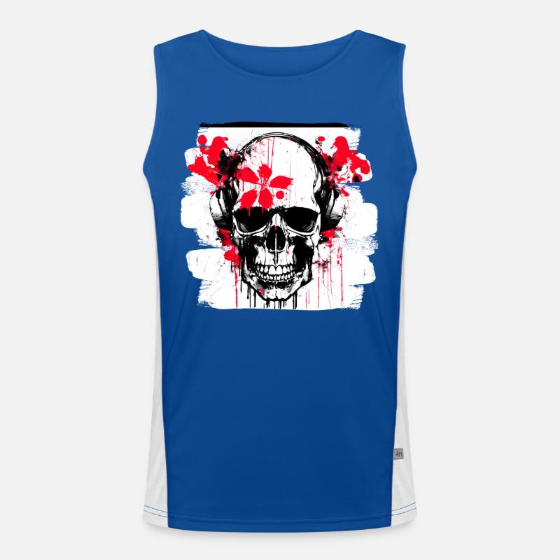 crâne éclaboussure trash polka tattoo Débardeur respirant contrasté Homme 
