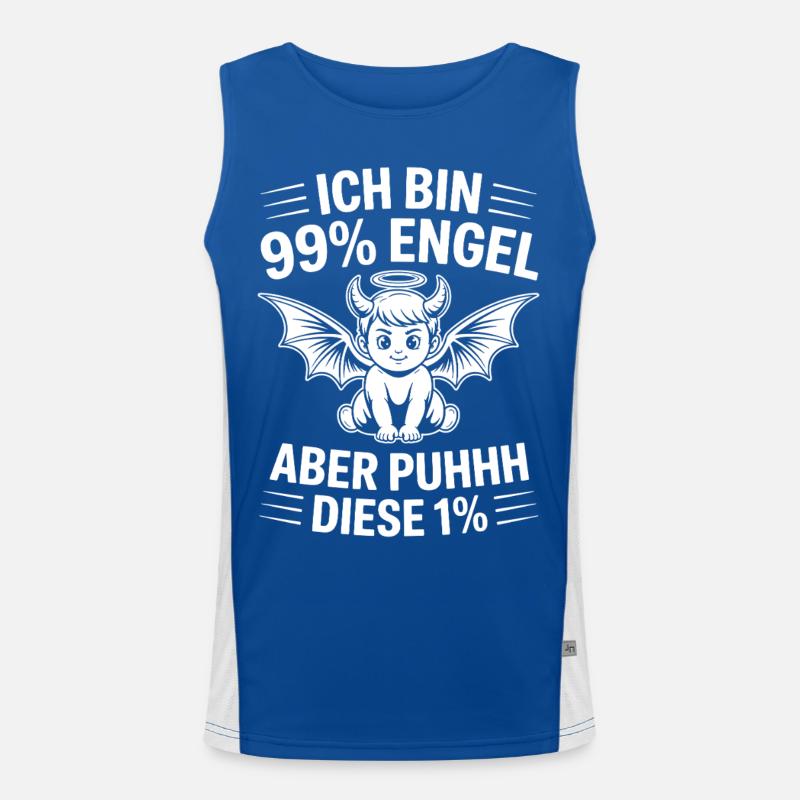 Ich bin 99% Engel aber Puhhh diese 1% Funktionelles Kontrast-Tank Top für Männer 