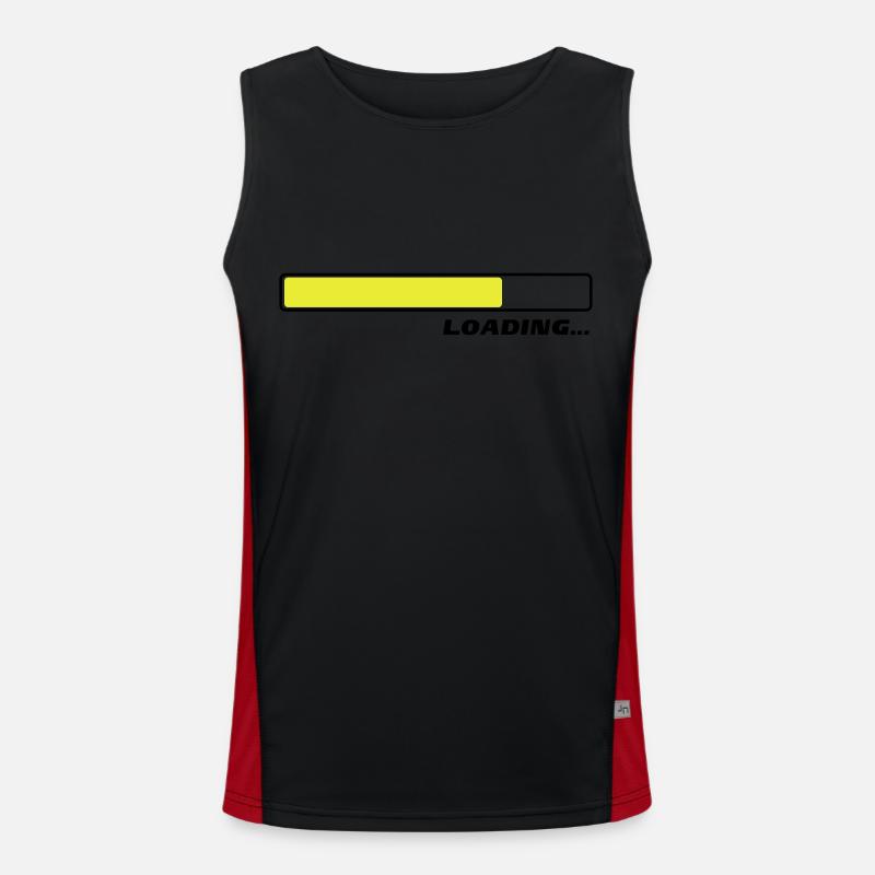 Loading ... 2c - Men's Functional Contrast Tank Top  - black/red