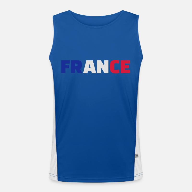 Frankreich Funktionelles Kontrast-Tank Top für Männer 