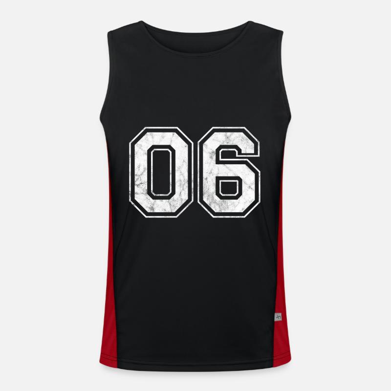 Number 06 Men's Functional Contrast Tank Top 
