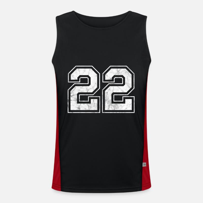 Number 22 Men's Functional Contrast Tank Top 