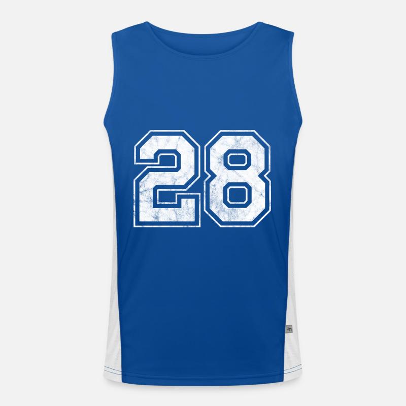 Number 28 Men's Functional Contrast Tank Top 