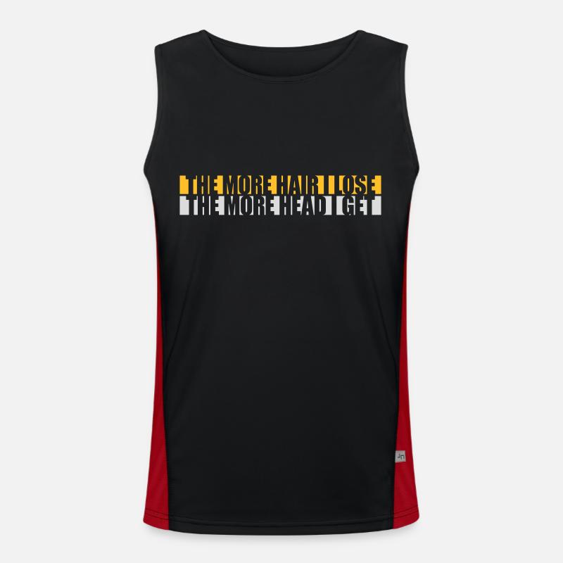 I get more head - Men's Functional Contrast Tank Top  - black/red