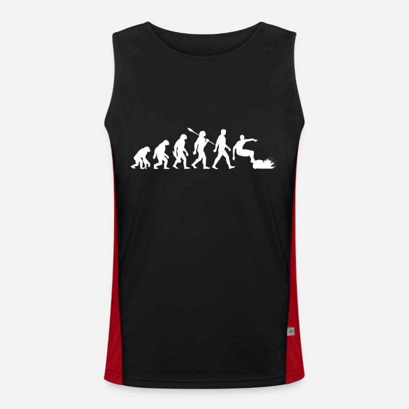 Evolution Surfen - Surfer Surfboard Funktionelles Kontrast-Tank Top für Männer 
