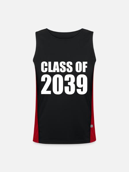 Class of 2039 - Men's Functional Contrast Tank Top  - black/red