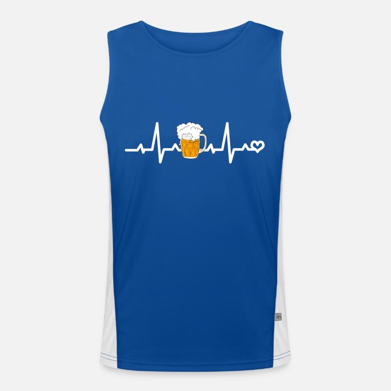 bier herzlinie Funktionelles Kontrast-Tank Top für Männer 