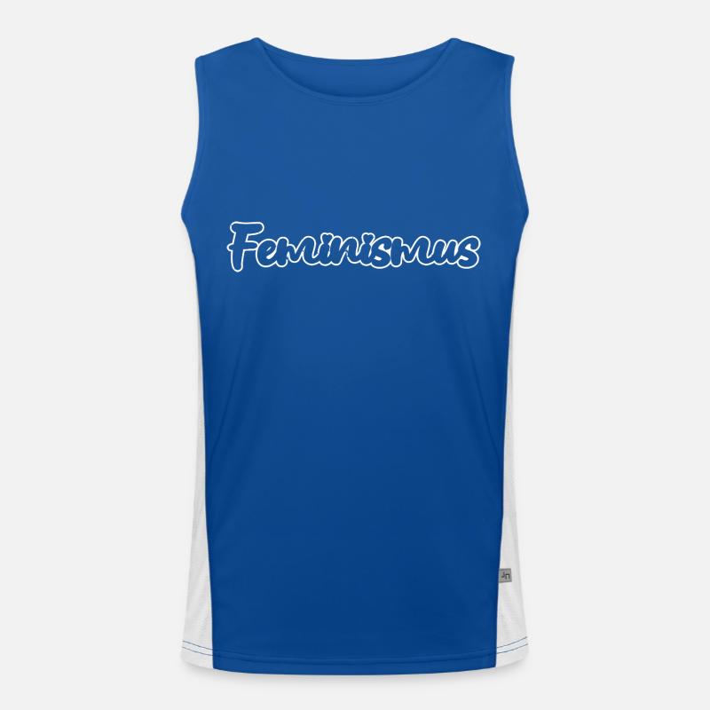 Feminismus Spruch Geschenk Vintage Emanzipation Funktionelles Kontrast-Tank Top für Männer 