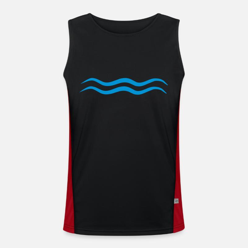 Wasser Funktionelles Kontrast-Tank Top für Männer 