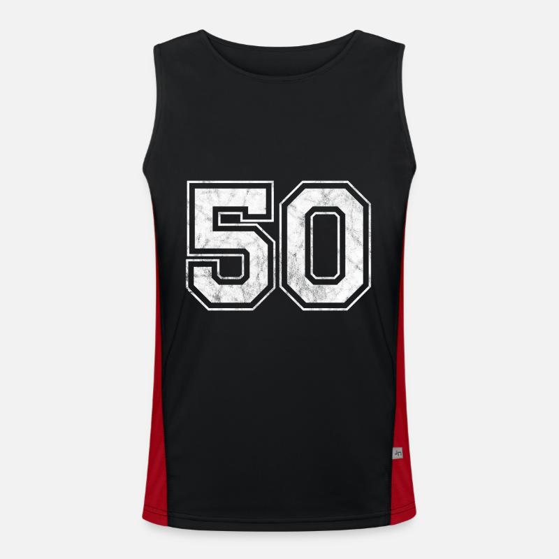 Number 50 Men's Functional Contrast Tank Top 