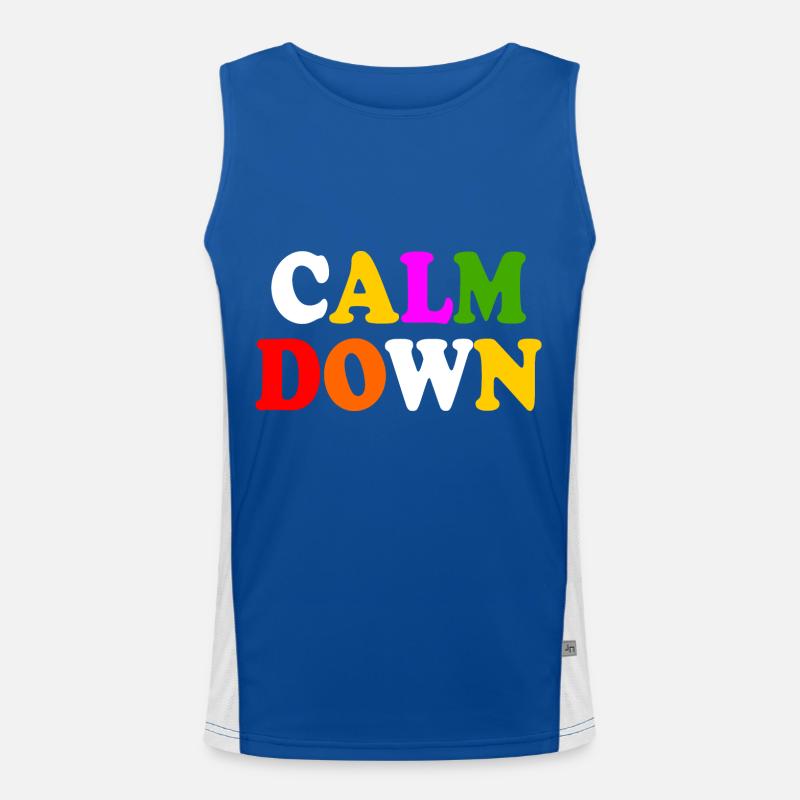 Calm down Men's Functional Contrast Tank Top 