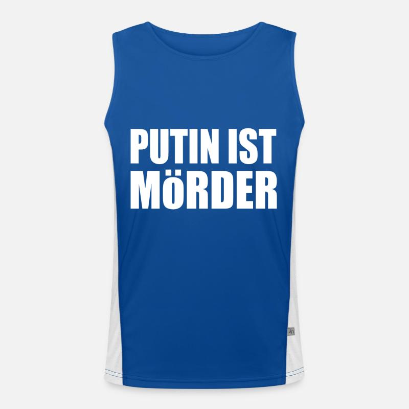 Poutine est meurtrier Débardeur respirant contrasté Homme 