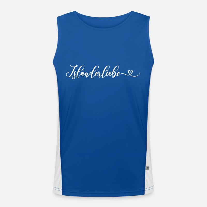 Isländerliebe Funktionelles Kontrast-Tank Top für Männer 