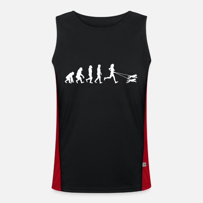 Canicross Trail Running Runner Dog Sport Evolution Funktionelles Kontrast-Tank Top für Männer 