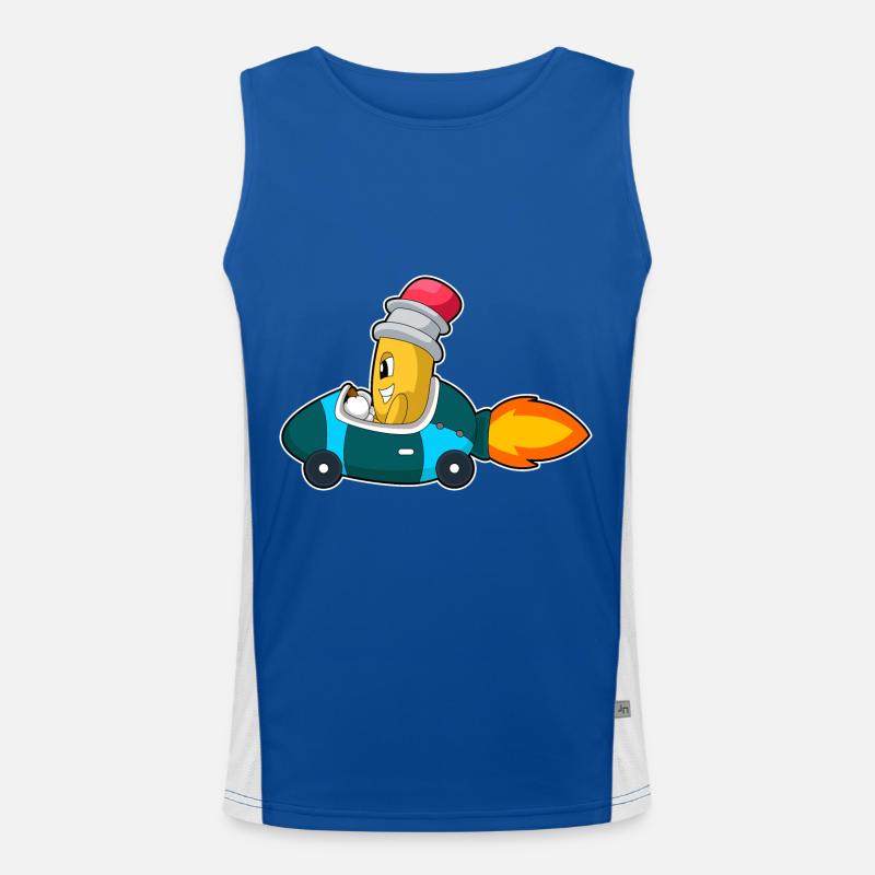 Bleistift Auto Funktionelles Kontrast-Tank Top für Männer 